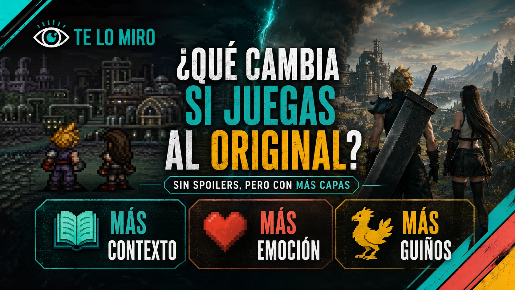Comparación entre Final Fantasy VII original, Remake, Rebirth y Revelation