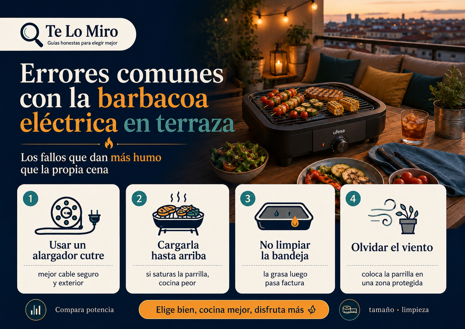 Errores comunes al usar una barbacoa eléctrica en terraza