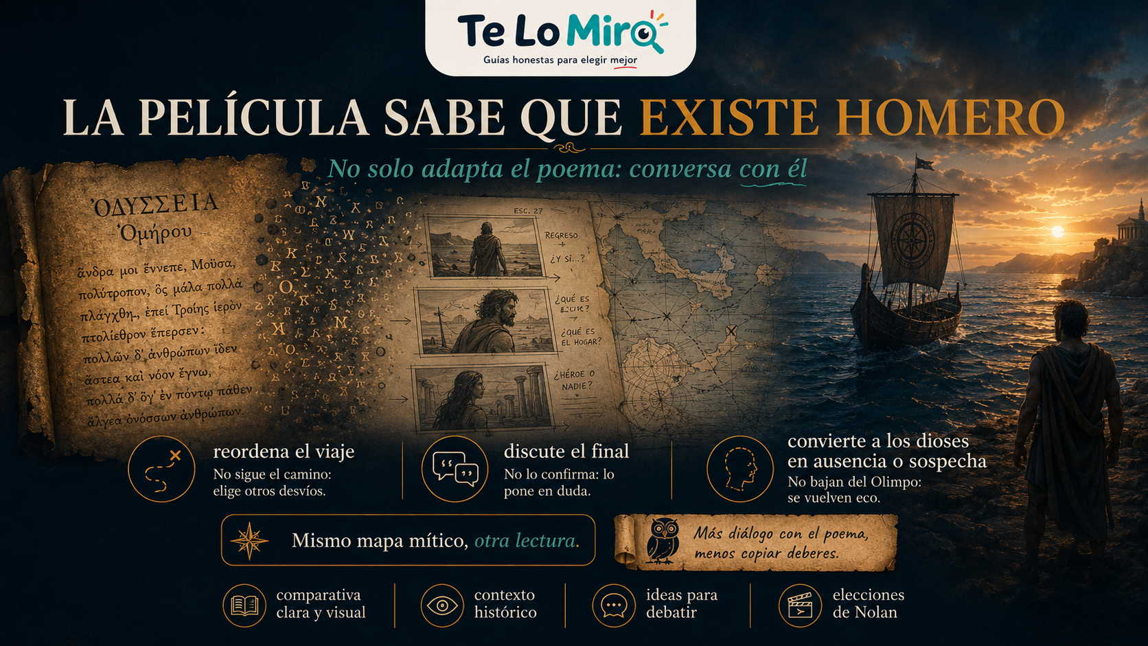 La metanarrativa de la Odisea de Nolan como comentario de Homero