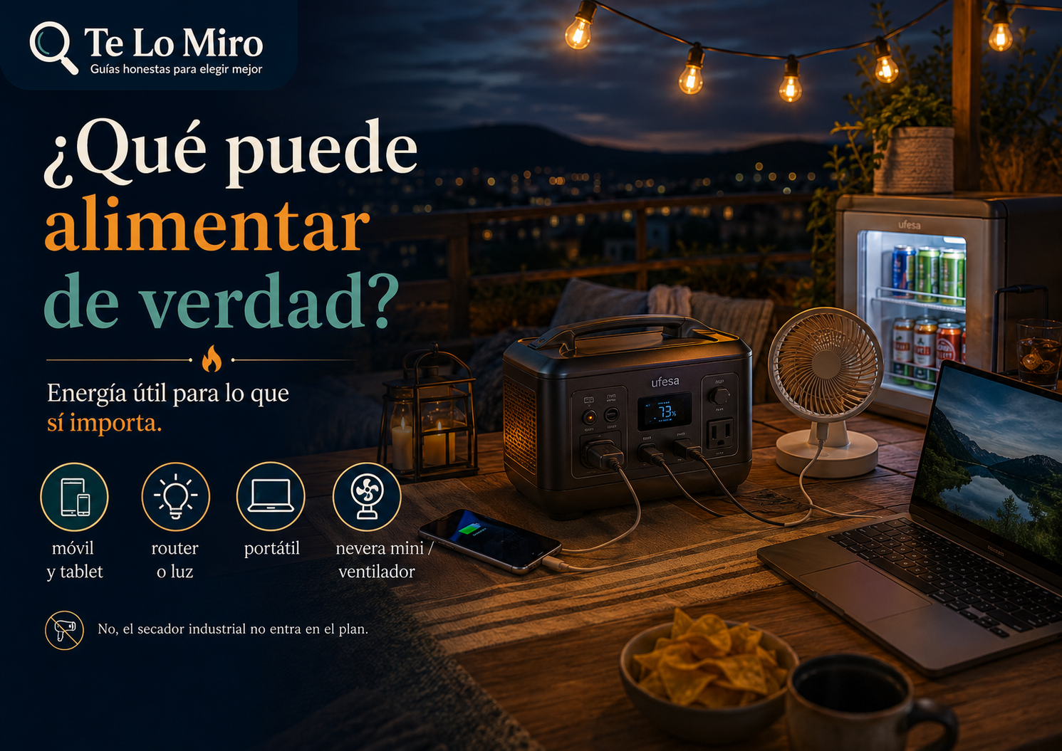 Qué puede alimentar de verdad una estación de energía portátil